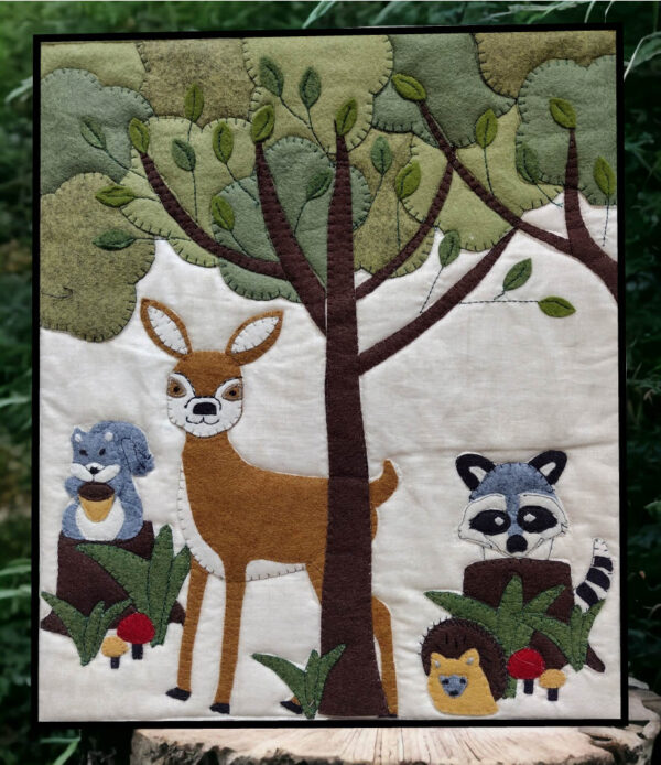 forest critters quilt wall hanging kit