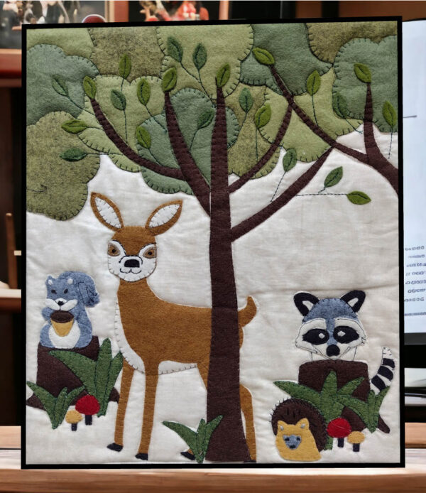 forest critters quilt wall hanging kit