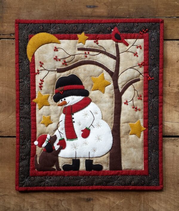 wall hanging frosty and friend quilt kit