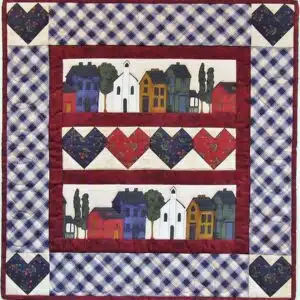 wall hanging hearts and homes quilt kit