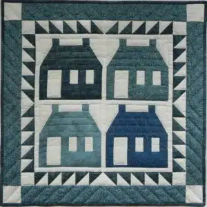 wall hanging houses quilt kit