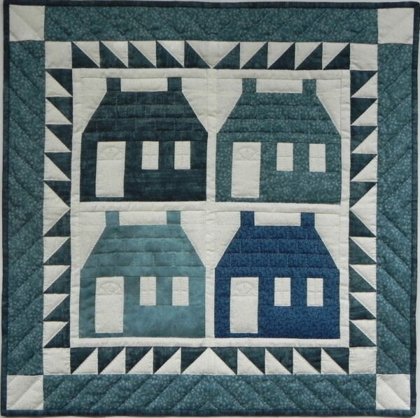 wall hanging houses quilt kit