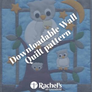 wall quilt owl family pattern