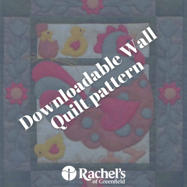 wall quilt pattern with spotty rooster
