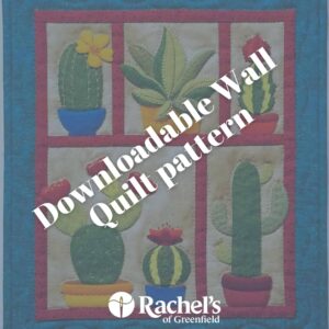 wall quilt pattern with succulents
