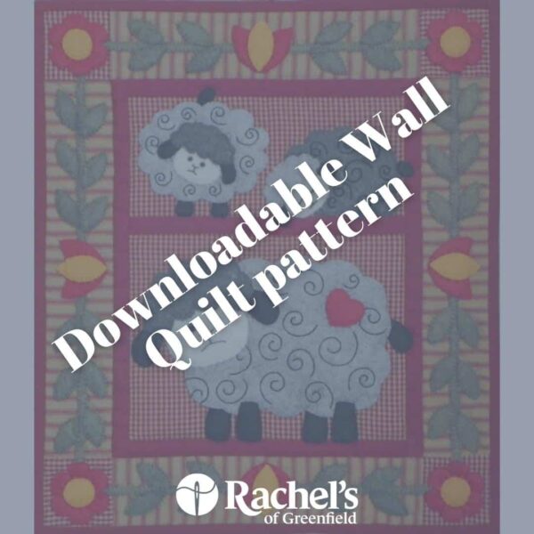 wall quilt pattern with twin lambs
