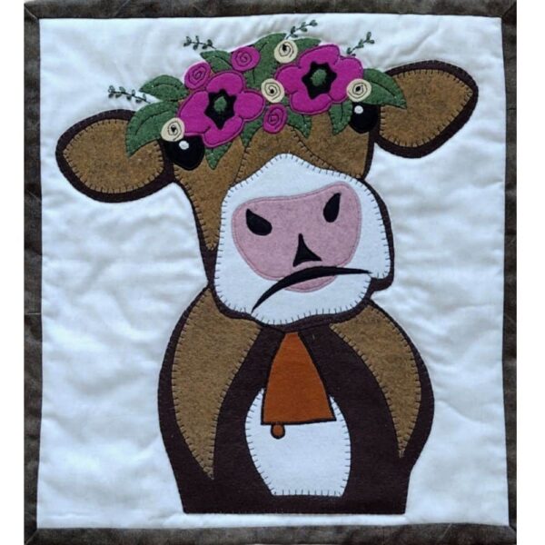 brown cow quilt wall hanging kit
