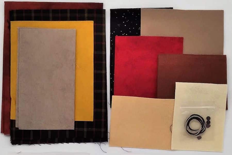 fabrics included in wall hanging quilt kits