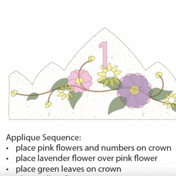 Flower Birthday Crown Pattern