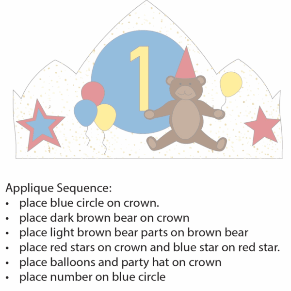 Teddy Bear Birthday Crown Pattern (Download)