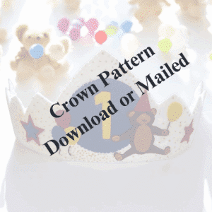 Teddy Bear Birthday Crown Pattern (Download)
